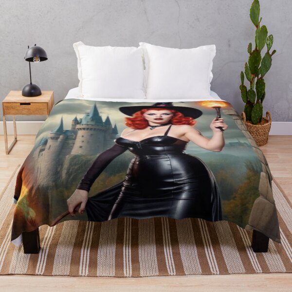 Item preview, Red Head Pin Up Witch designed and sold by MissSaylor.