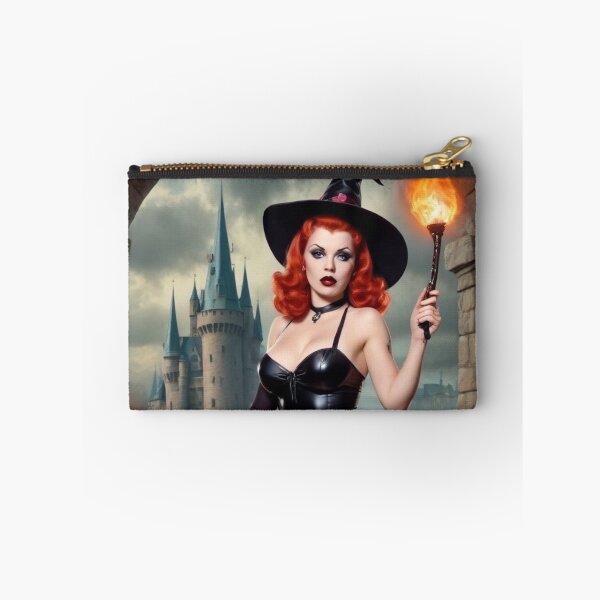 Item preview, Red Head Pin Up Witch designed and sold by MissSaylor.