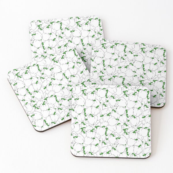 Item preview, White Pepper Pattern – Minimalist Bell Peppers Inspired by Ween designed and sold by ThreadedThistle.