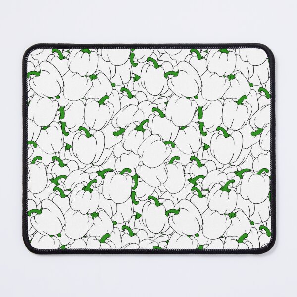 Item preview, White Pepper Pattern – Minimalist Bell Peppers Inspired by Ween designed and sold by ThreadedThistle.