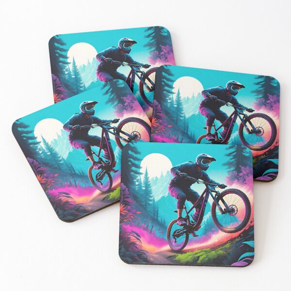 Item preview, Moonlit Descent – MTB Rider in the Forest designed and sold by GrizzlyCollective.