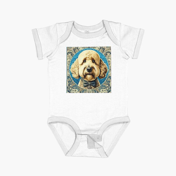 Item preview, Golden Doodle & Damask designed and sold by DesignsByPrnces.
