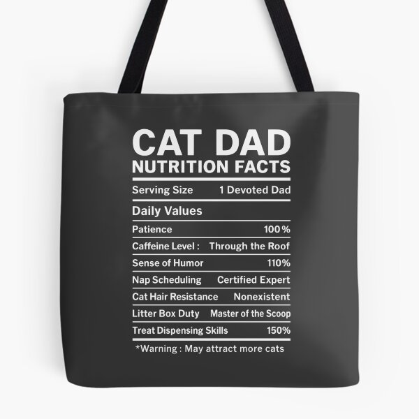 Item preview, Cat Dad Nutrition Facts – Funny Cat Lover Sayings designed and sold by common-node.