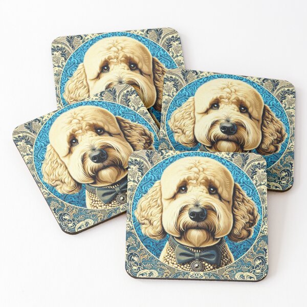 Item preview, Golden Doodle & Damask designed and sold by DesignsByPrnces.