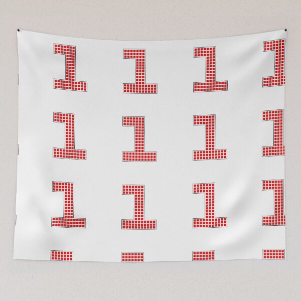Item preview, Number 1 - Red Pixel Block Character designed and sold by PixelGlyphs.