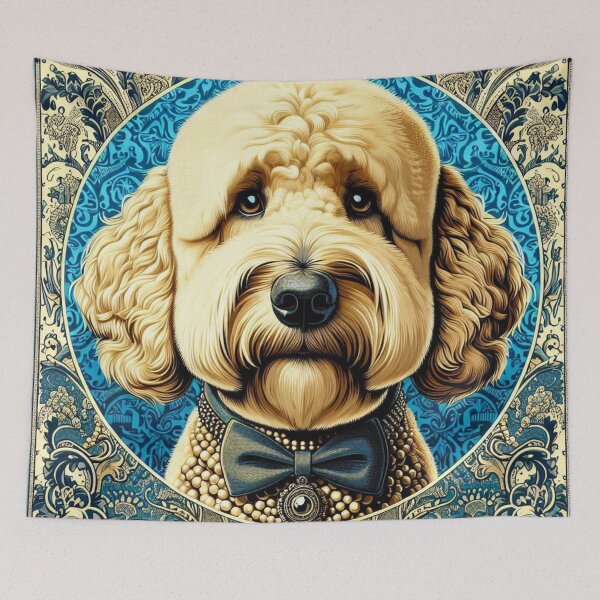 Item preview, Golden Doodle & Damask designed and sold by DesignsByPrnces.