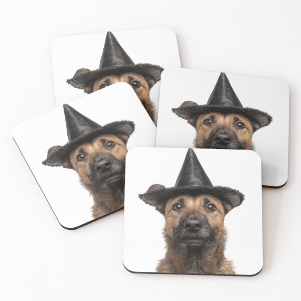 Item preview, Belgian Laekenois Dog Wearing Halloween Witch Hat designed and sold by LazyOwlStore.