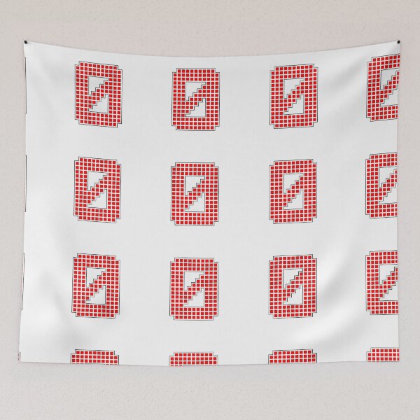 Item preview, Number 0 - Red Pixel Block Character designed and sold by PixelGlyphs.