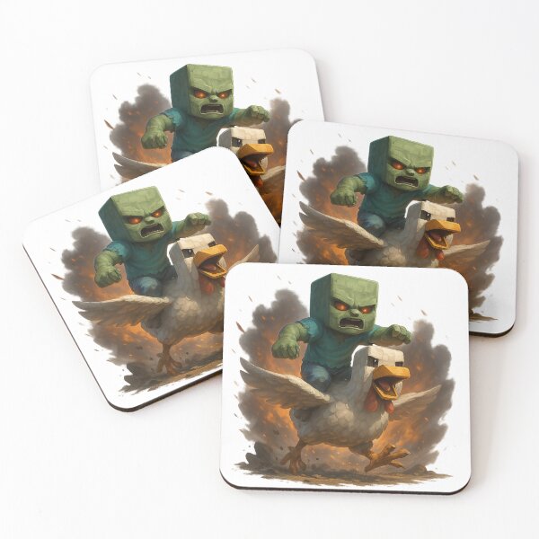 Item preview, Chicken Jockey Mayhem – Viral Minecraft Fan Art designed and sold by artist-for-you.
