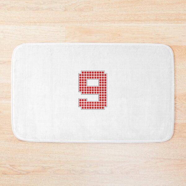Item preview, Number 9 - Red Pixel Block Character designed and sold by PixelGlyphs.