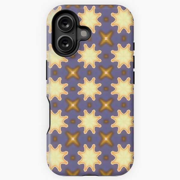 Aperçu de l'œuvre Tissu géométrique rêveur aux formes de soleil – Imprimé jaune et violet pour chambre, robe ou courtepointe créée et vendue par naivnoia.