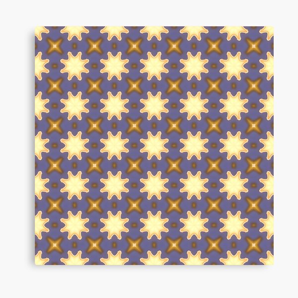 Aperçu de l'œuvre Tissu géométrique rêveur aux formes de soleil – Imprimé jaune et violet pour chambre, robe ou courtepointe créée et vendue par naivnoia.