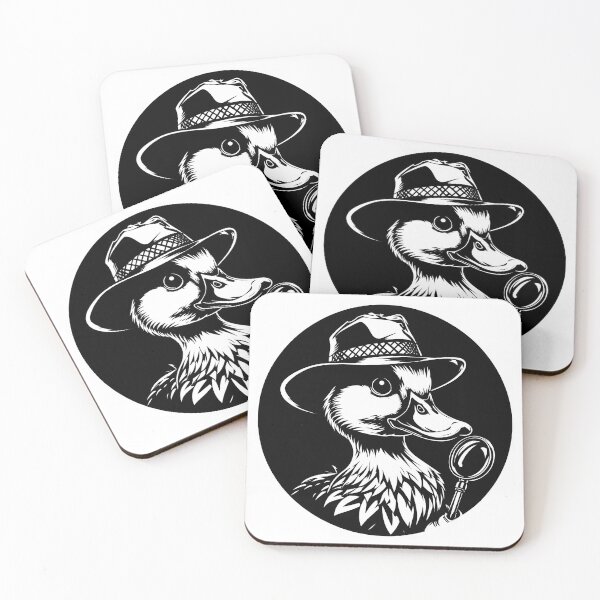 Item preview, Duck Detective - High Contrast Black and White Noir Duck Design designed and sold by TeeTimeTreasure.