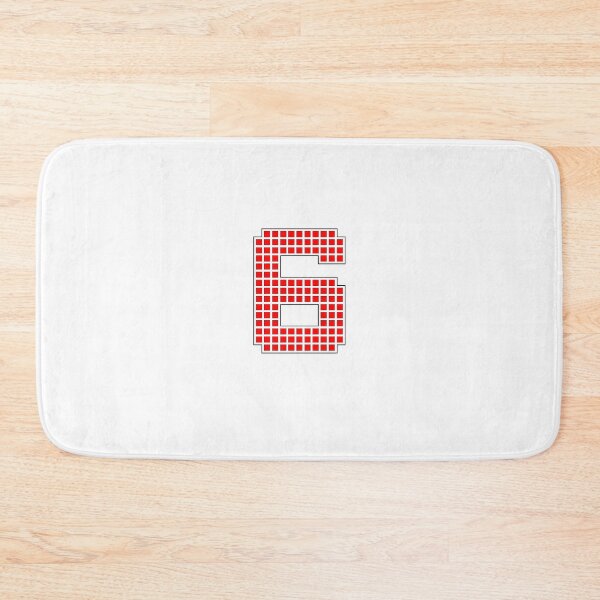 Item preview, Number 6 - Red Pixel Block Character designed and sold by PixelGlyphs.