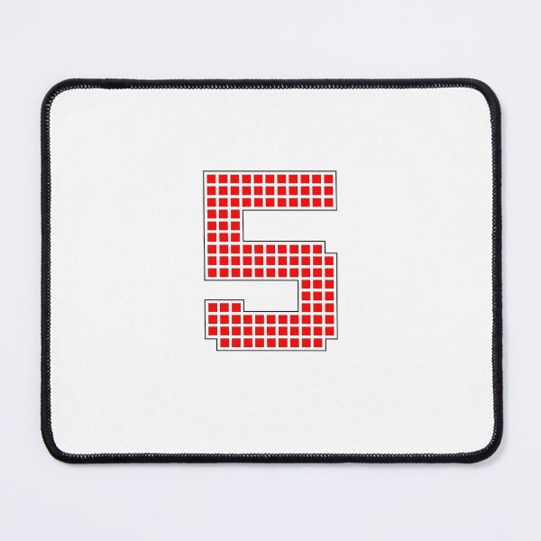 Item preview, Number 5 - Red Pixel Block Character designed and sold by PixelGlyphs.