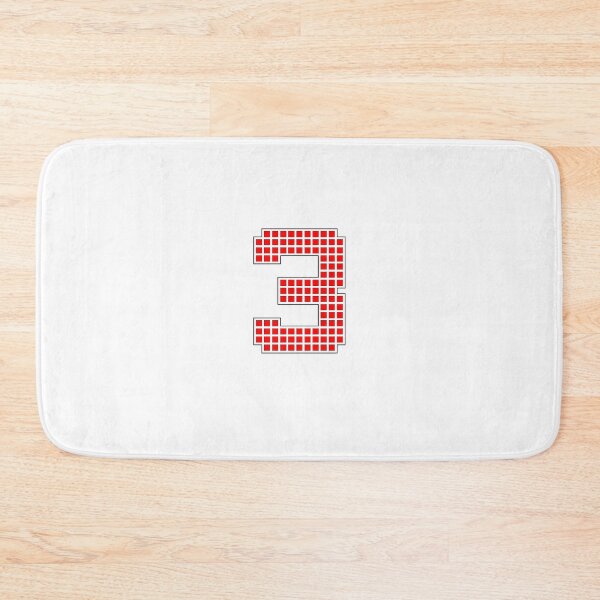 Item preview, Number 3 - Red Pixel Block Character designed and sold by PixelGlyphs.