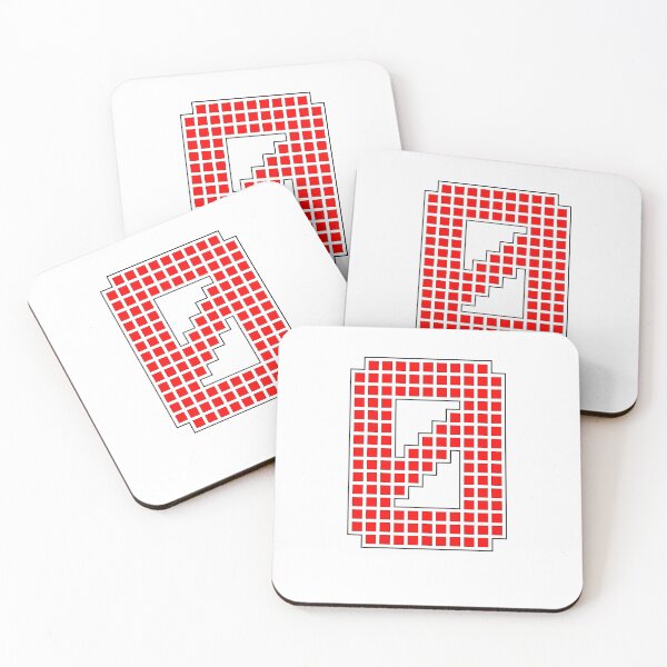 Item preview, Number 0 - Red Pixel Block Character designed and sold by PixelGlyphs.