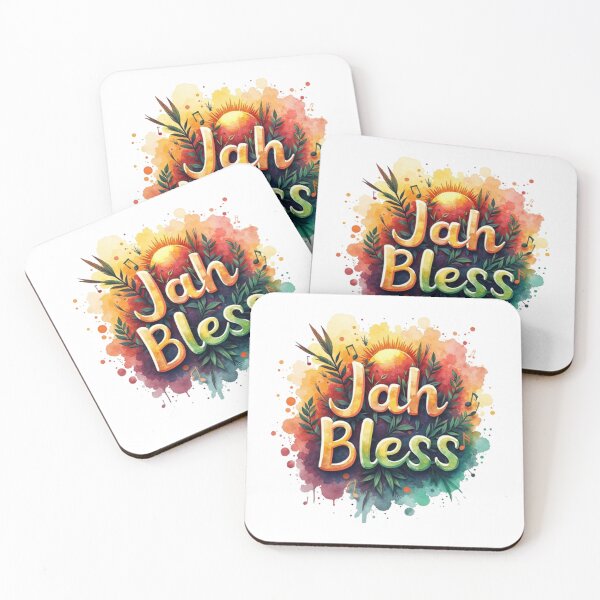 Item preview, Jah Bless Reggae Watercolor Art with Sun and Music designed and sold by Arte Zen.