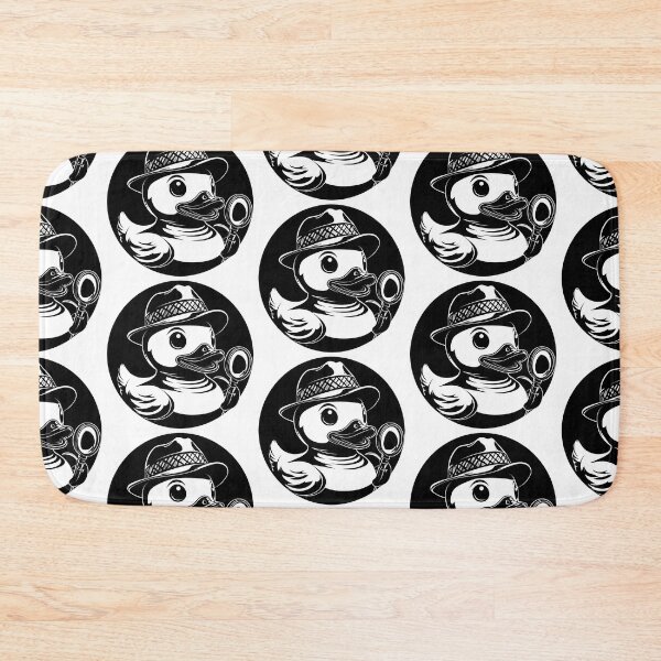 Item preview, Rubber Duck Detective - Cute Noir-Inspired Line Art Design designed and sold by TeeTimeTreasure.