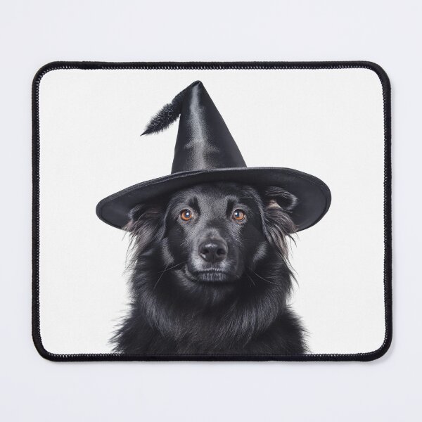 Item preview, Belgian Sheepdog Wearing Halloween Witch Hat designed and sold by LazyOwlStore.