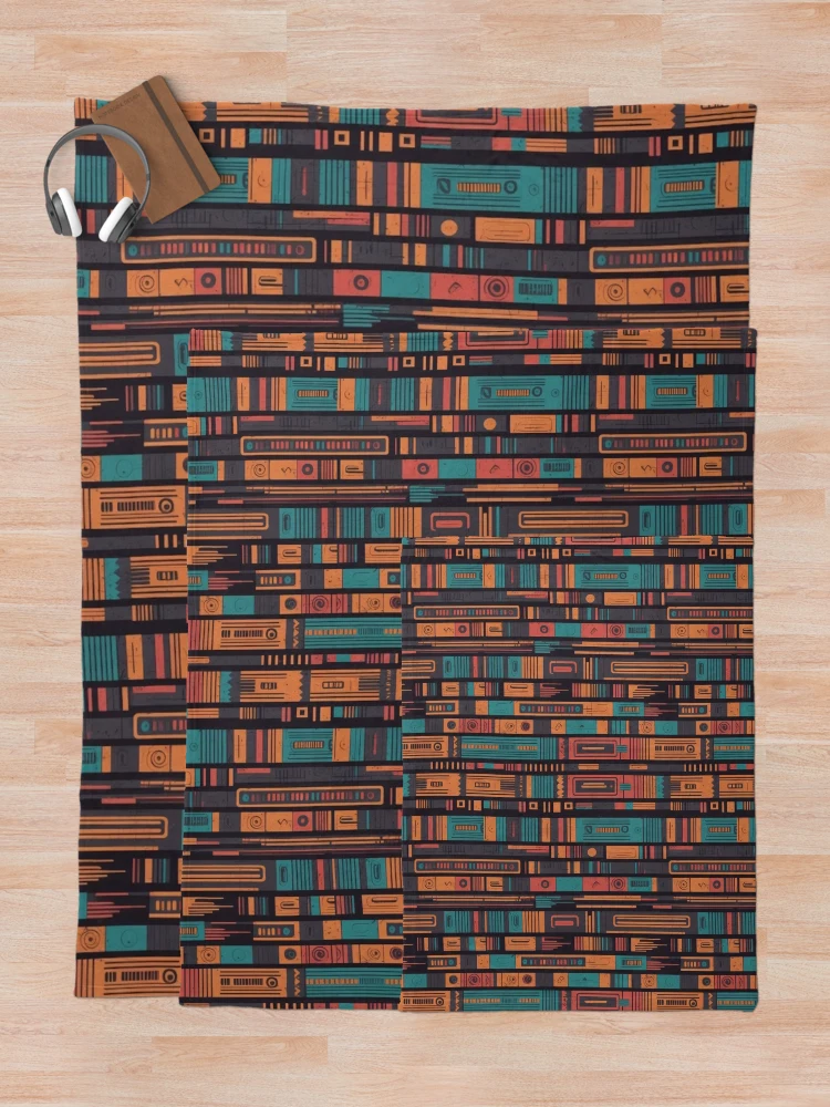 Thumbnail 5 of 6, Throw Blanket, Abstract Rows designed and sold by Zenvo.