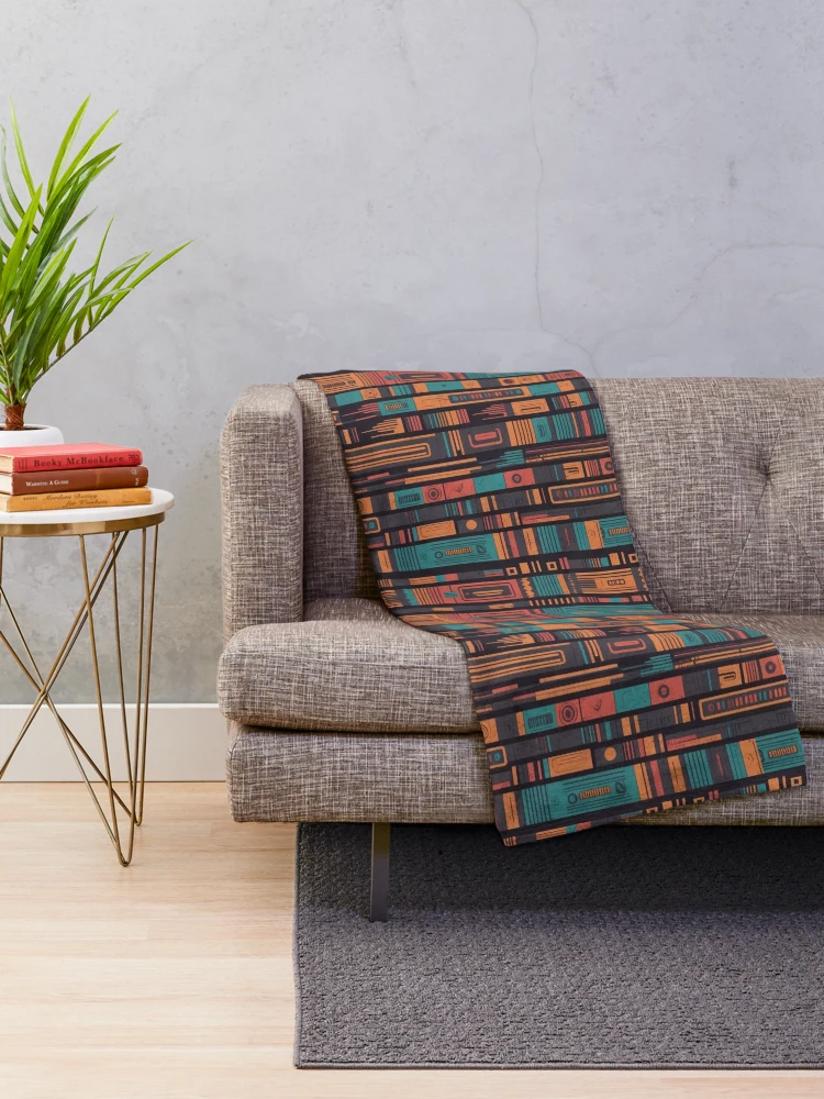 Thumbnail 2 of 6, Throw Blanket, Abstract Rows designed and sold by Zenvo.