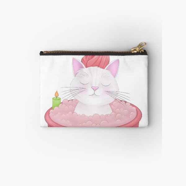 Item preview, Spa Day Cat in Bubble Bath – Cute Relaxing Kitty Illustration designed and sold by artby-tania.