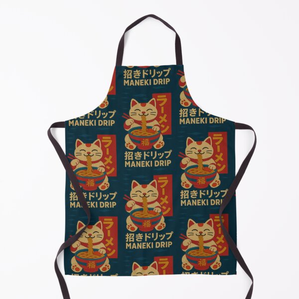 Item preview, Manekineko Cat Eating Ramen Maneki Drip designed and sold by TheTrendsDesk.