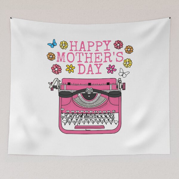 Item preview, Typewriter Mother's Day Floral Mom Typist Author designed and sold by doodlerob.