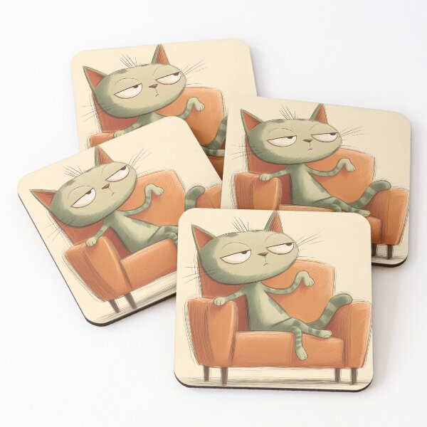 Item preview, Cartoon cat sitting designed and sold by disturbedrod.