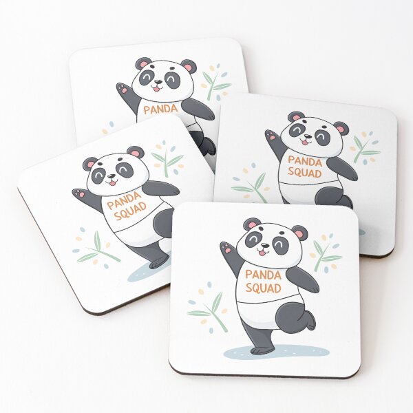 Item preview, Panda Squad – Kawaii Dancing Panda in T-Shirt – Cute Team Animal Character for Stickers & Apparel designed and sold by ThaiArtShop.