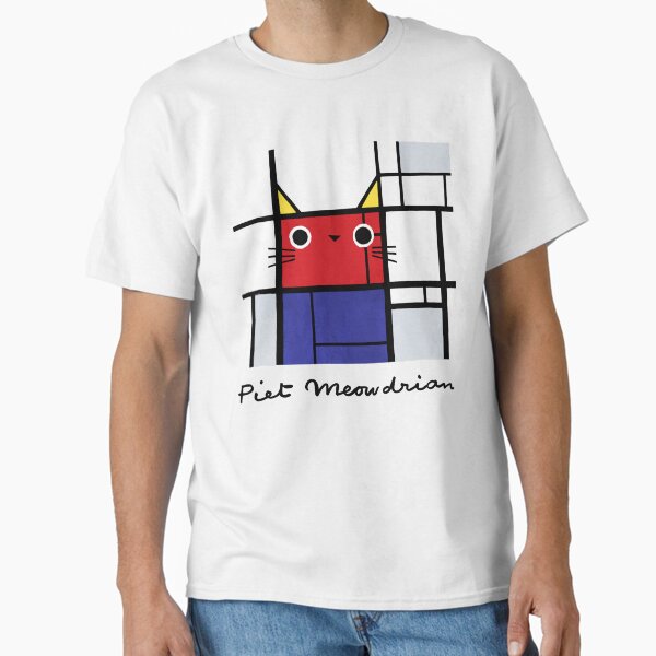 Vista previa del artículo con la obra «Piet Meowdrian – Arte felino estilo Mondrian de Angie Rozelaar», diseñado y vendido por PlanetCatArt.