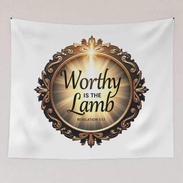 Item preview, Jesus-Worthy is the Lamb – Revelation 5:12 Easter Majestic Sacrifice & Divine Honor  designed and sold by ebocraft.