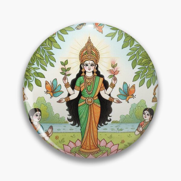 Item preview, Lakshmi in a garden of Neem trees designed and sold by ZOXOFO.