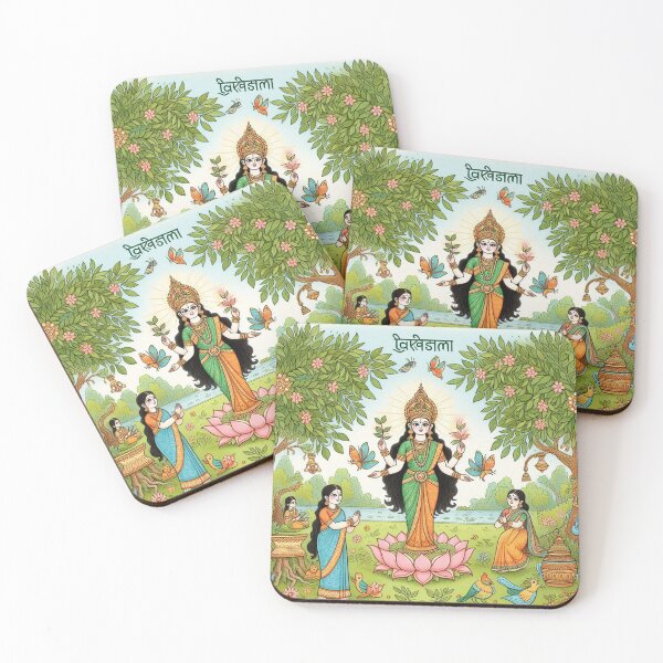Item preview, Lakshmi in a garden of Neem trees designed and sold by ZOXOFO.