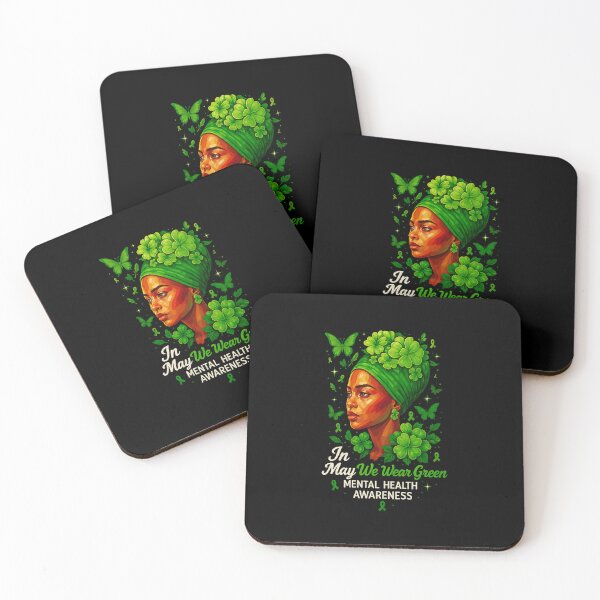 Item preview, Black Women In May We Wear Green Mental Health Awareness designed and sold by MOHITSALVI.