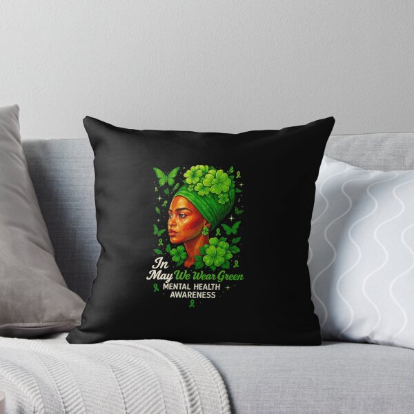 Item preview, Black Women In May We Wear Green Mental Health Awareness designed and sold by MOHITSALVI.