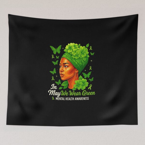 Item preview, Mujeres negras en Mayo nos vestimos de verde Concientización sobre la salud mental designed and sold by MOHITSALVI.