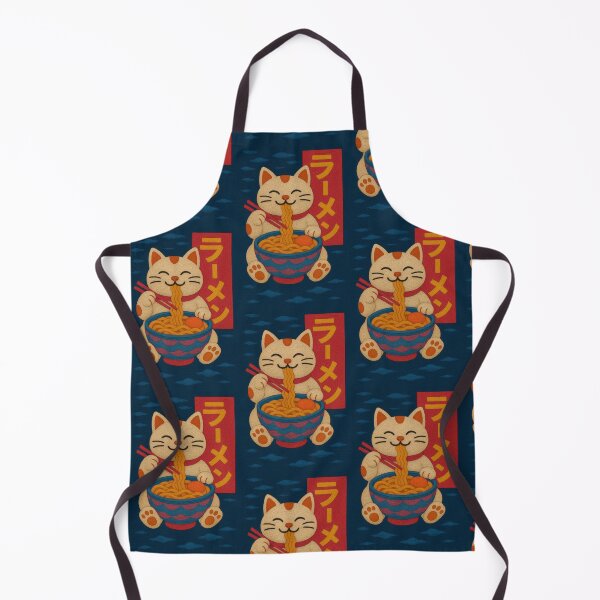 Item preview, Manekineko Eating Ramen Japanese Lucky Cat Eating Ramen designed and sold by TheTrendsDesk.