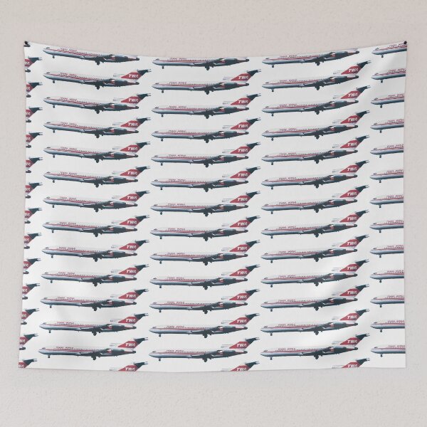 Item preview, TWA 727 Classic Plane Abstract Illustration designed and sold by AddiK-Art.
