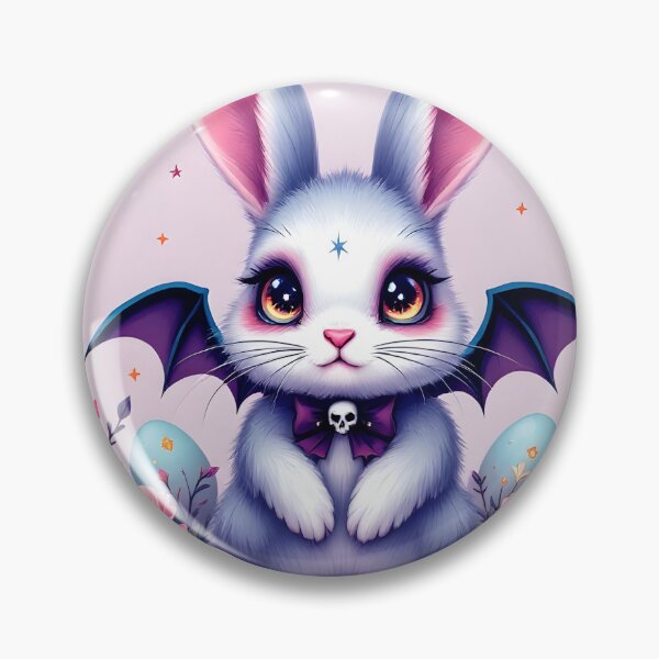 Aperçu de l'œuvre Lapin de Pâques gothique – Art gothique pastel mignon et effrayant créée et vendue par LaLi-Designs.