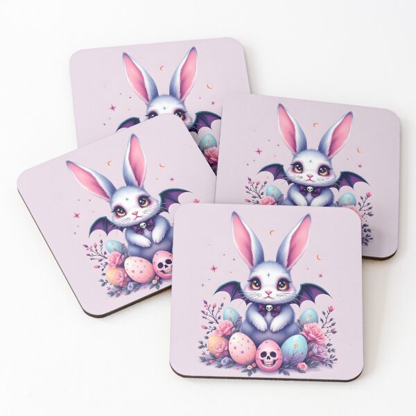 Item preview, Gothic Easter Bunny - Spooky Cute Pastel Goth Art designed and sold by LaLi-Designs.