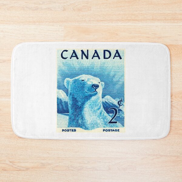 Item preview, Vintage Canadian Postage Stamp Polar Bear designed and sold by Angry Swan Designs.