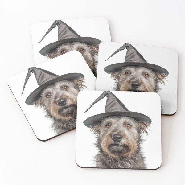 Item preview, Berger Picard Dog Wearing Halloween Witch Hat designed and sold by LazyOwlStore.