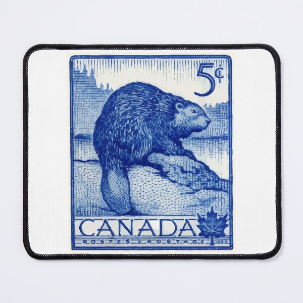 Item preview, Vintage Canadian Postage Stamp Beaver designed and sold by Angry Swan Designs.
