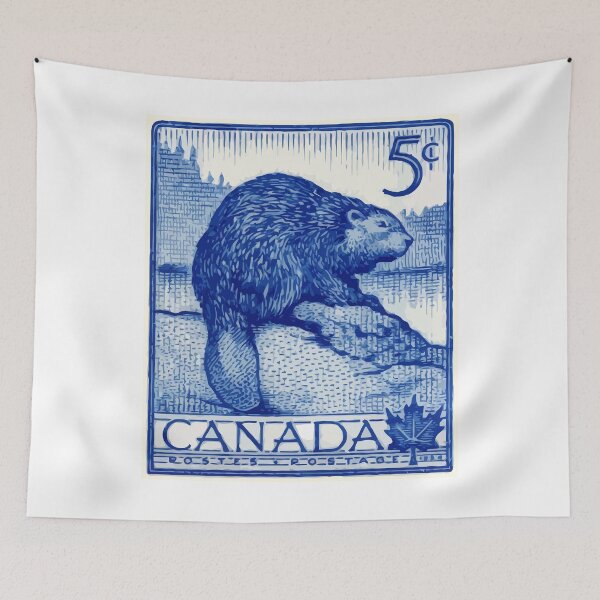 Item preview, Vintage Canadian Postage Stamp Beaver designed and sold by Angry Swan Designs.