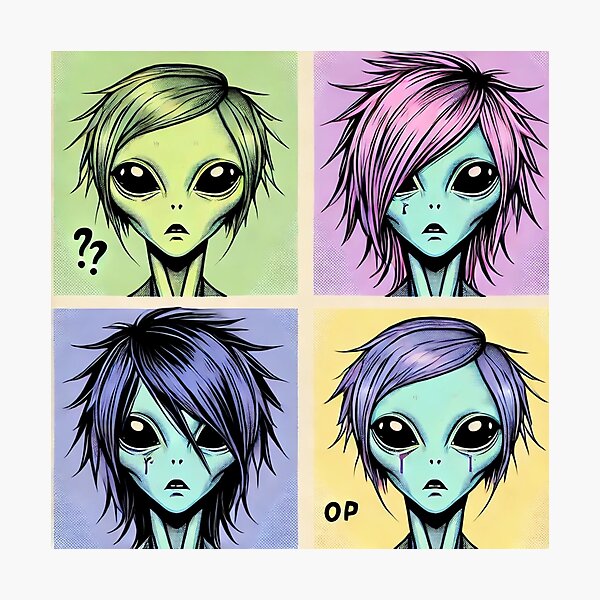 Item preview, Alien Emo designed and sold by Planetporridge.