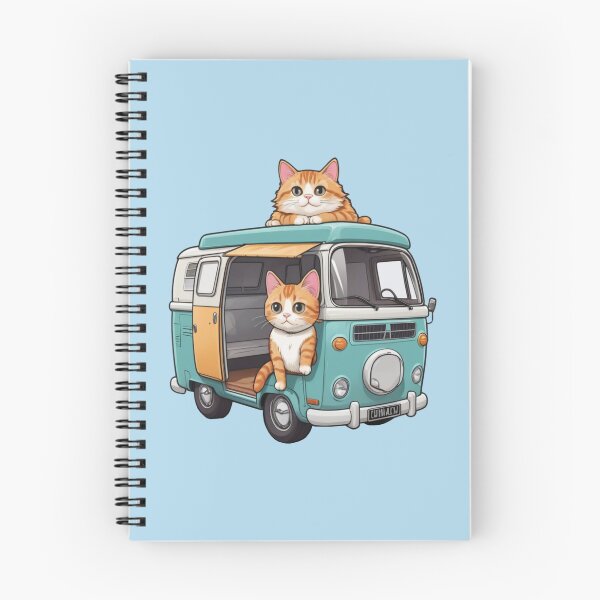 Item preview, Gato de camping con furgoneta: un ambiente acogedor para un viaje por carretera designed and sold by Babayaa.