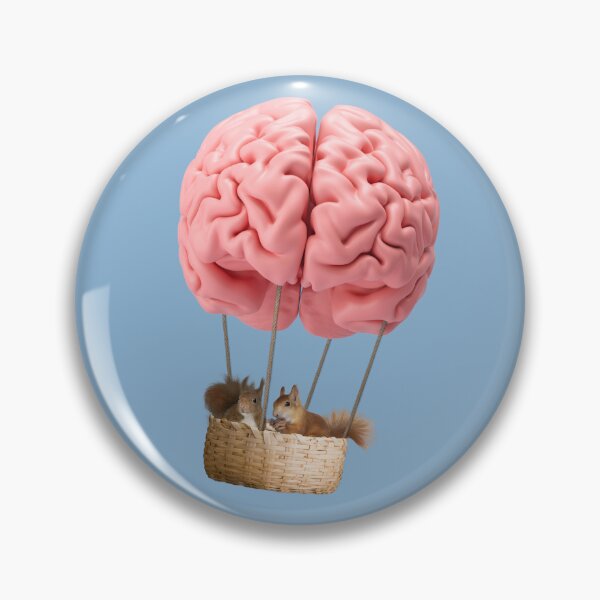 Item preview, Squirrels on a Brain Hot Air Balloon designed and sold by VeryADHD.