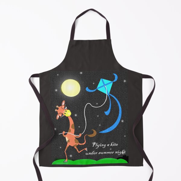 Item preview, Giraffe flying a kite under summer night designed and sold by Shirley cute art .